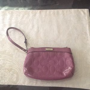Coach purple wristlet
